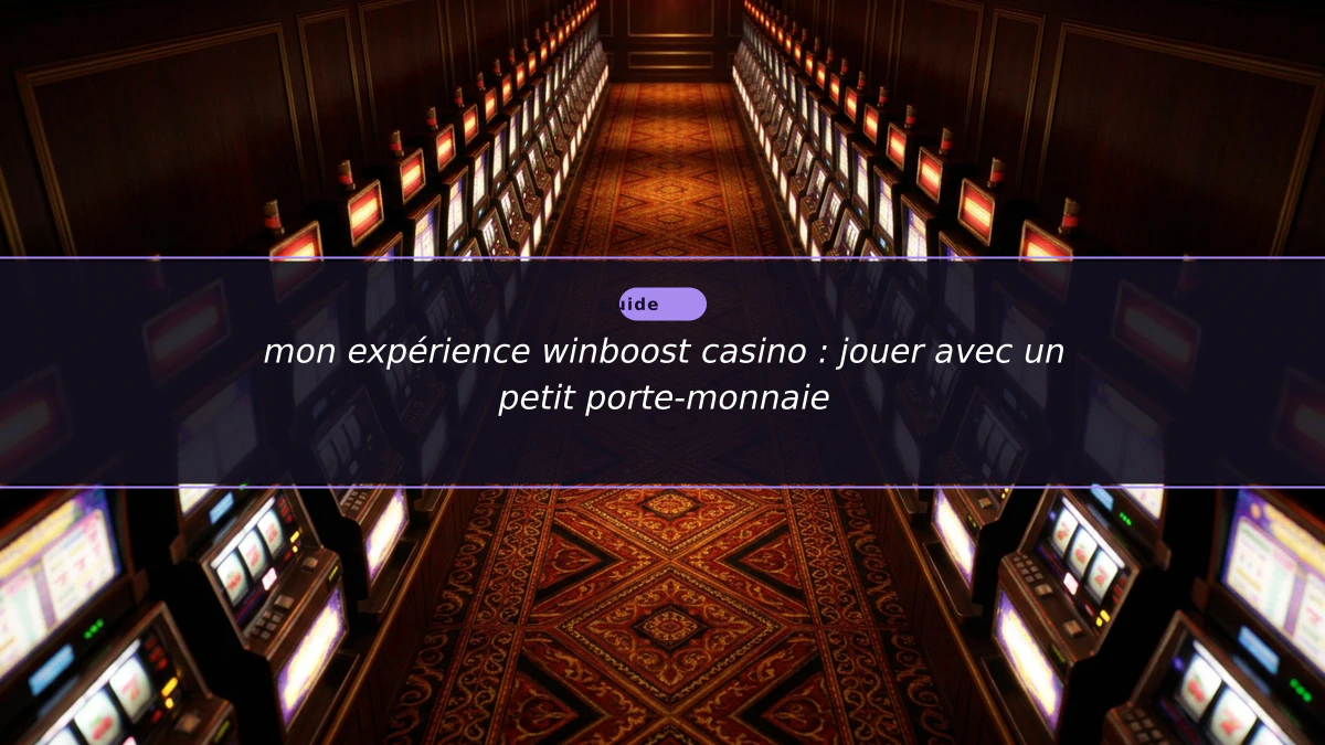 mon expérience winboost casino : jouer avec un petit porte-monnaie