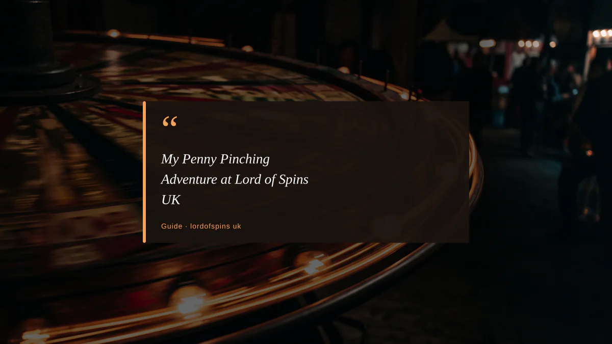 My Penny Pinching Adventure at Lord of Spins UK