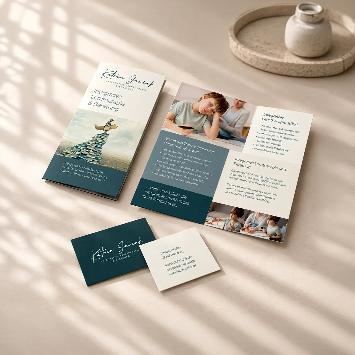 Professionell gestaltete Visitenkarte im individuellen Corporate Design für einen einheitlichen Unternehmensauftritt
