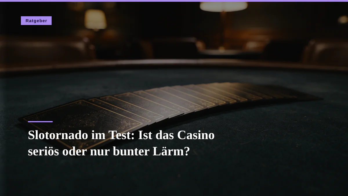 Slotornado im Test: Ist das Casino seriös oder nur bunter Lärm?