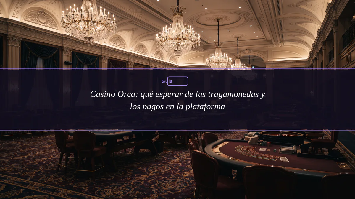 Casino Orca: qué esperar de las tragamonedas y los pagos en la plataforma