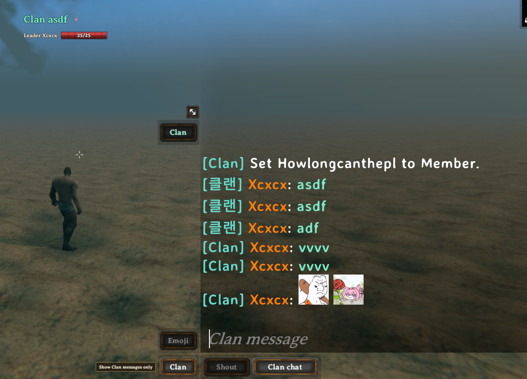 Clan chat and member HUD