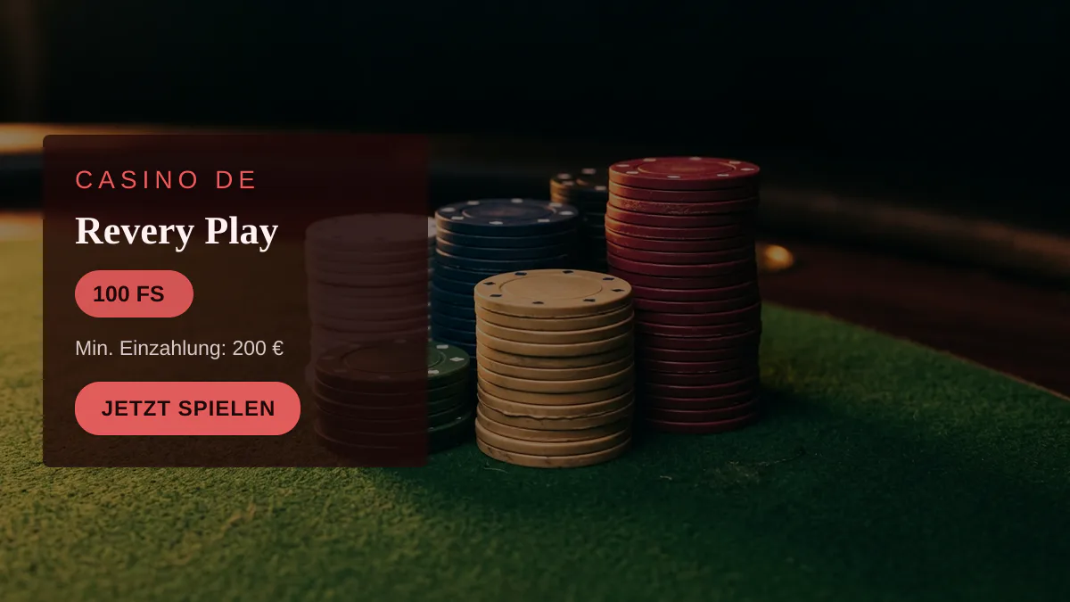 Revery Play Casino &mdash; Willkommensbonus 100 % bis zu 1.000 &euro; + 100 FS, Zahlungen: Visa, Mastercard, Sofort, Apple Pay, Google Pay