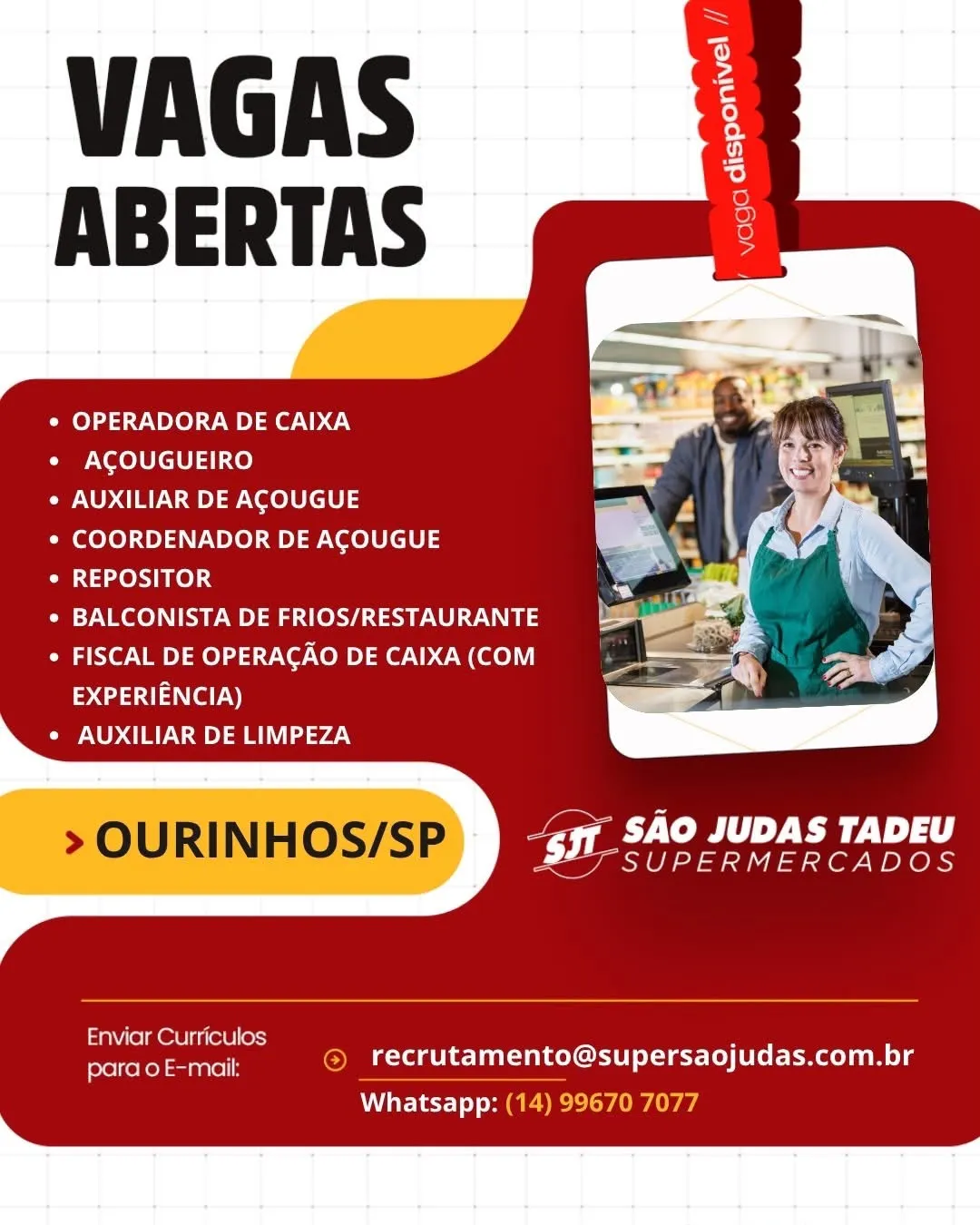 V&Aacute;rias Vagas No S&Atilde;o Judas Tadeu