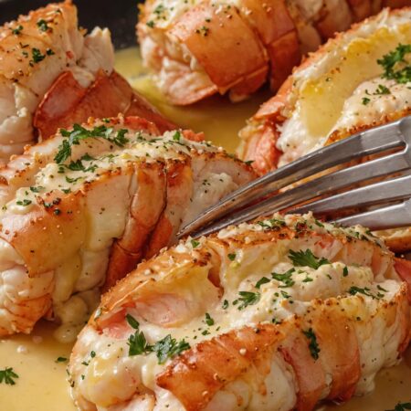 Easy Creamy Garlic Lobster Tails