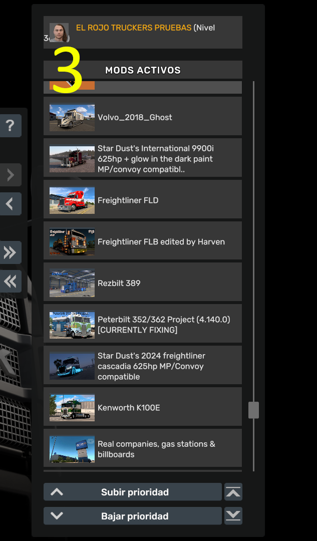 Orden de mods Android 3