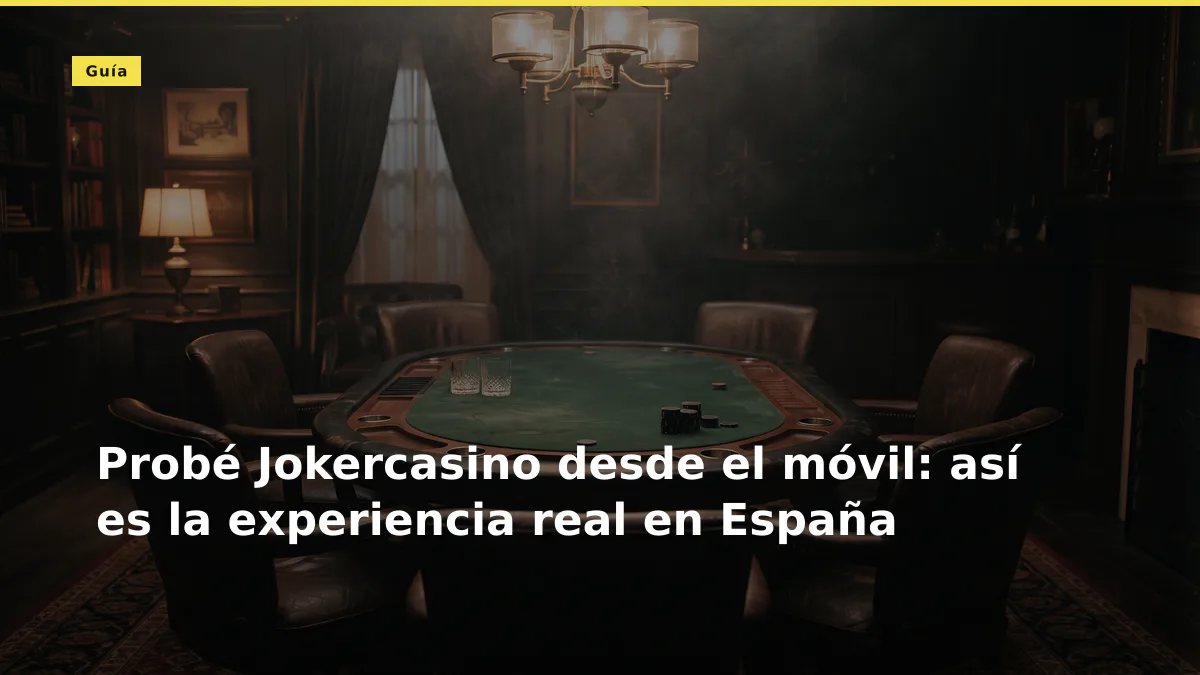 Probé Jokercasino desde el móvil: así es la experiencia real en España