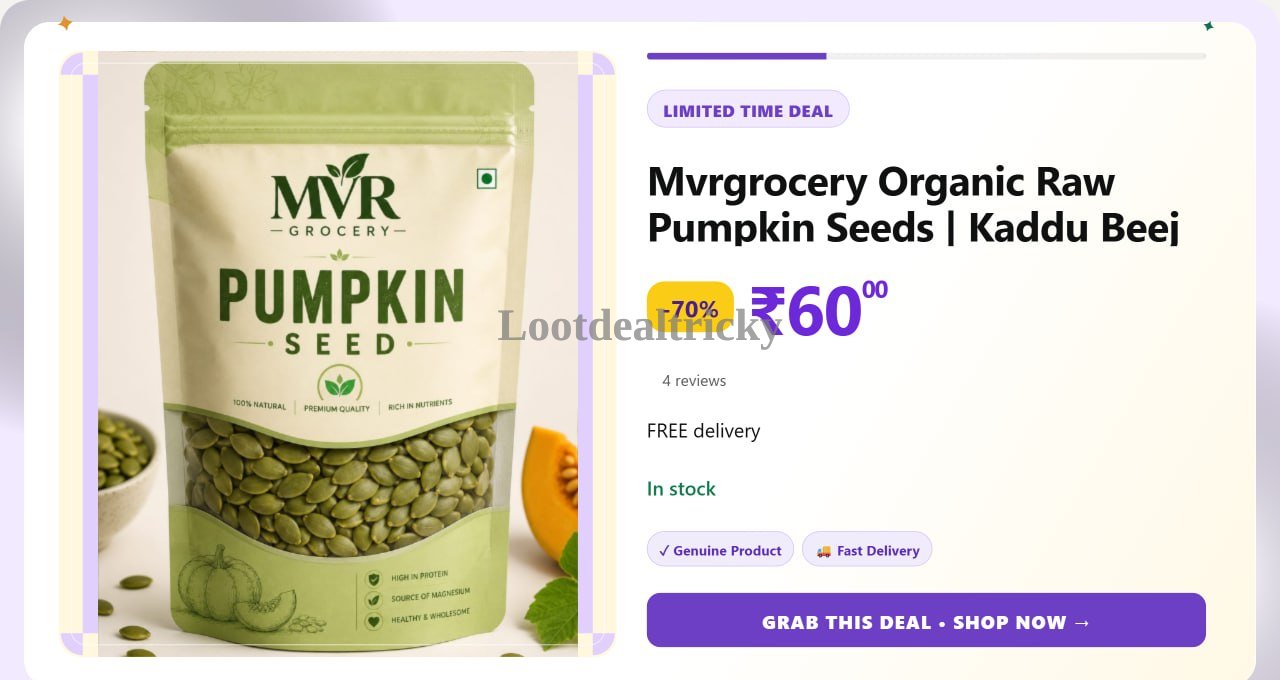 Mvrgrocery Organic Raw – Just ₹60 | Loot Deal Mvrgrocery Organic Raw – Just ₹60 | Loot Deal