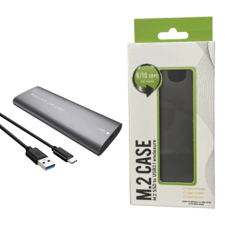 M.2 NVMe SSD Enclosure — USB-C, 10Gbps — 1