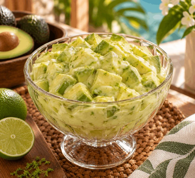 creme de abacate com limão