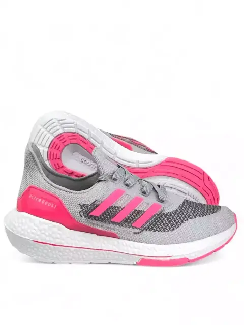 Tênis Ad Boost Cinza Rosa
