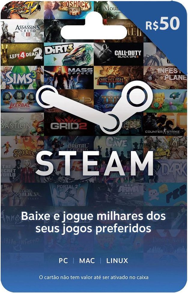 Gift Card Steam R$50