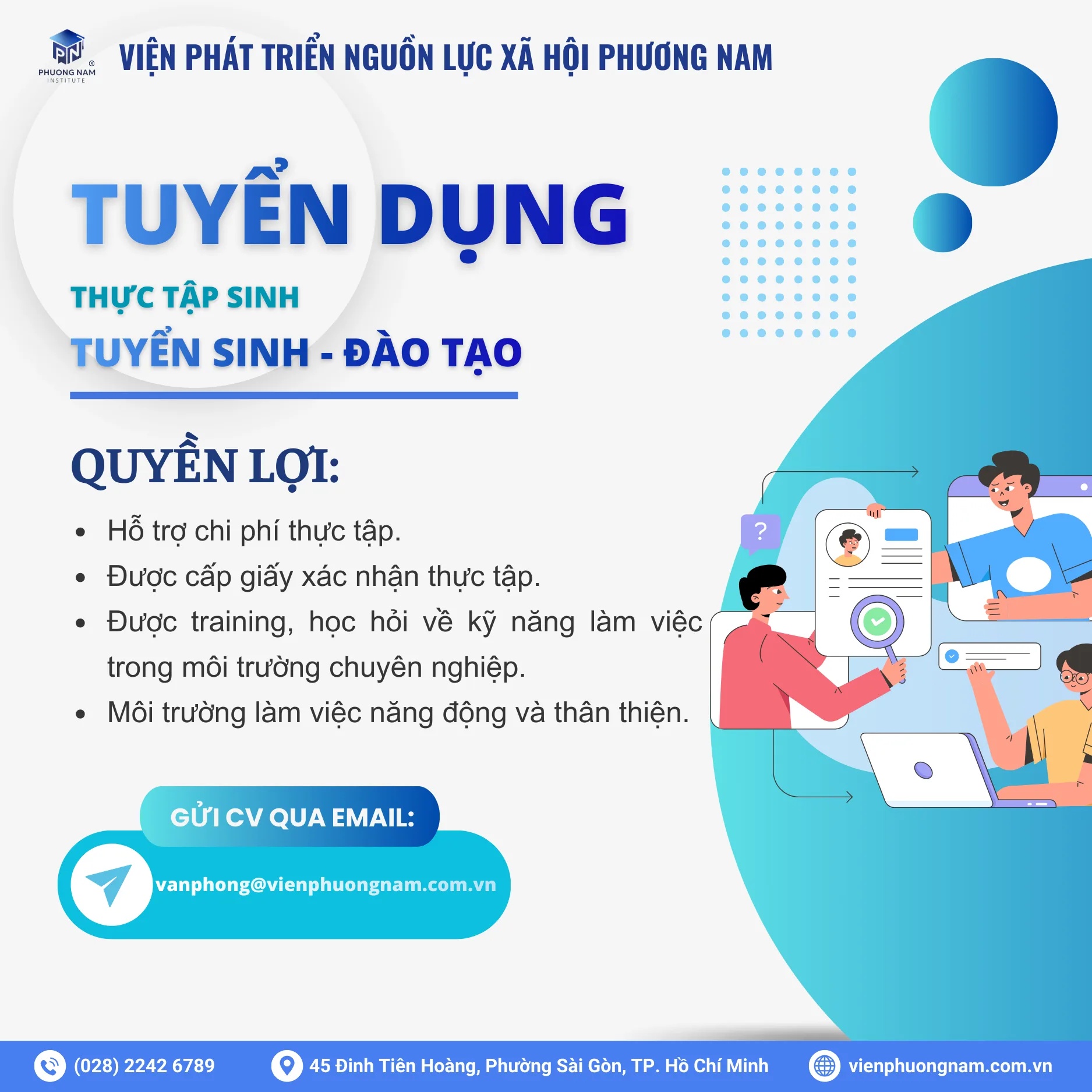 Tuyển dụng Thực tập sinh Tuyển sinh - Đào tạo