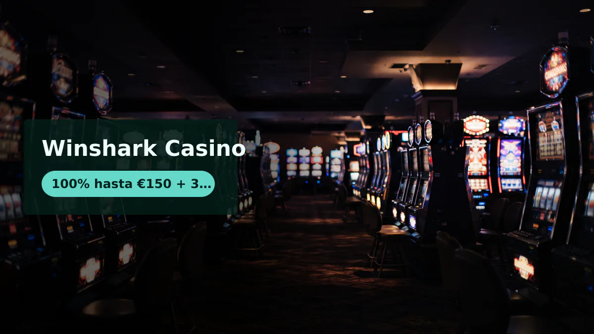 Winshark Casino  bono de bienvenida 100% hasta 150 + 300 FS, pagos: Visa, Mastercard, Skrill, Neteller, Paysafecard