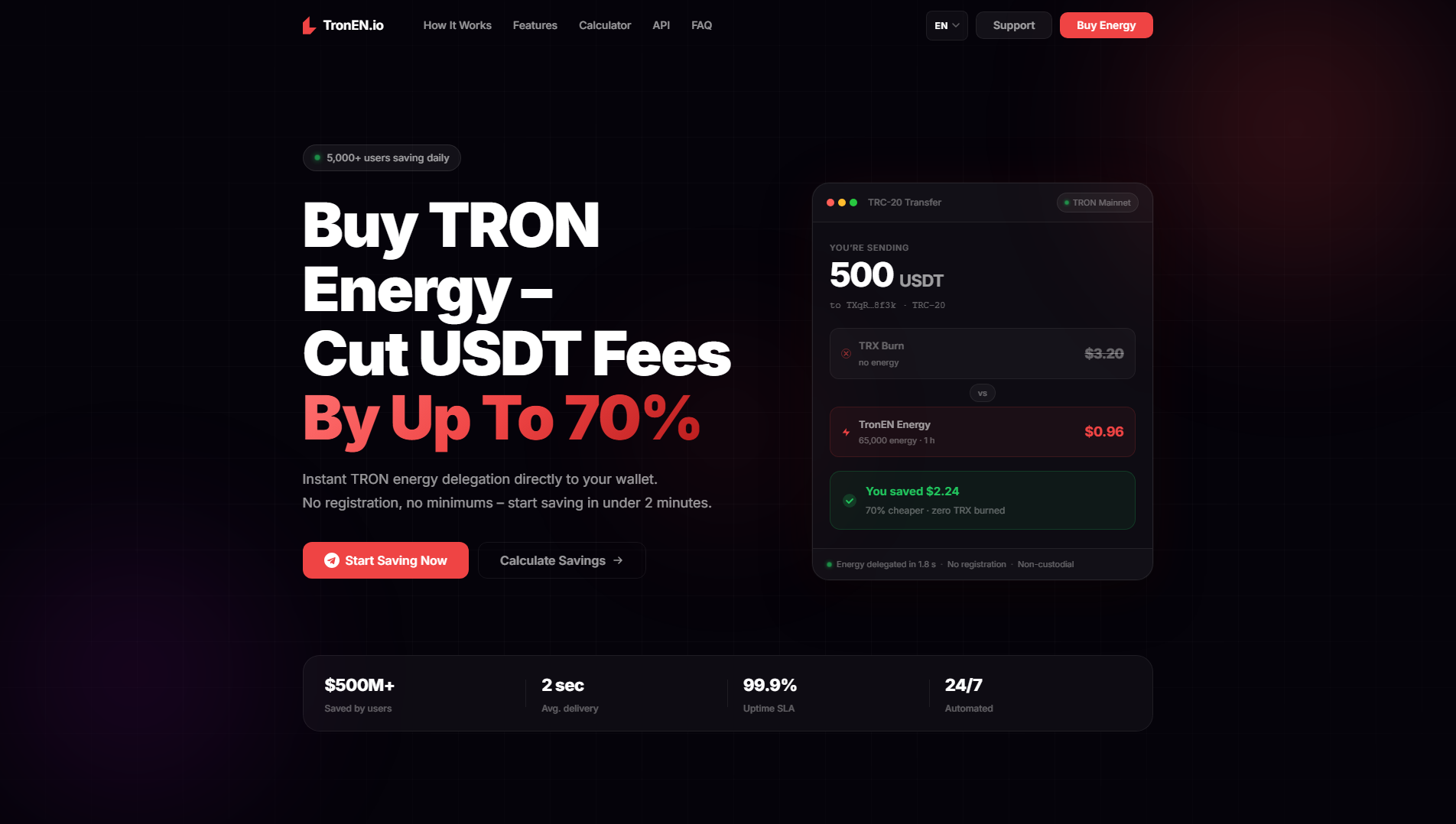 Screenshot of tronen.io