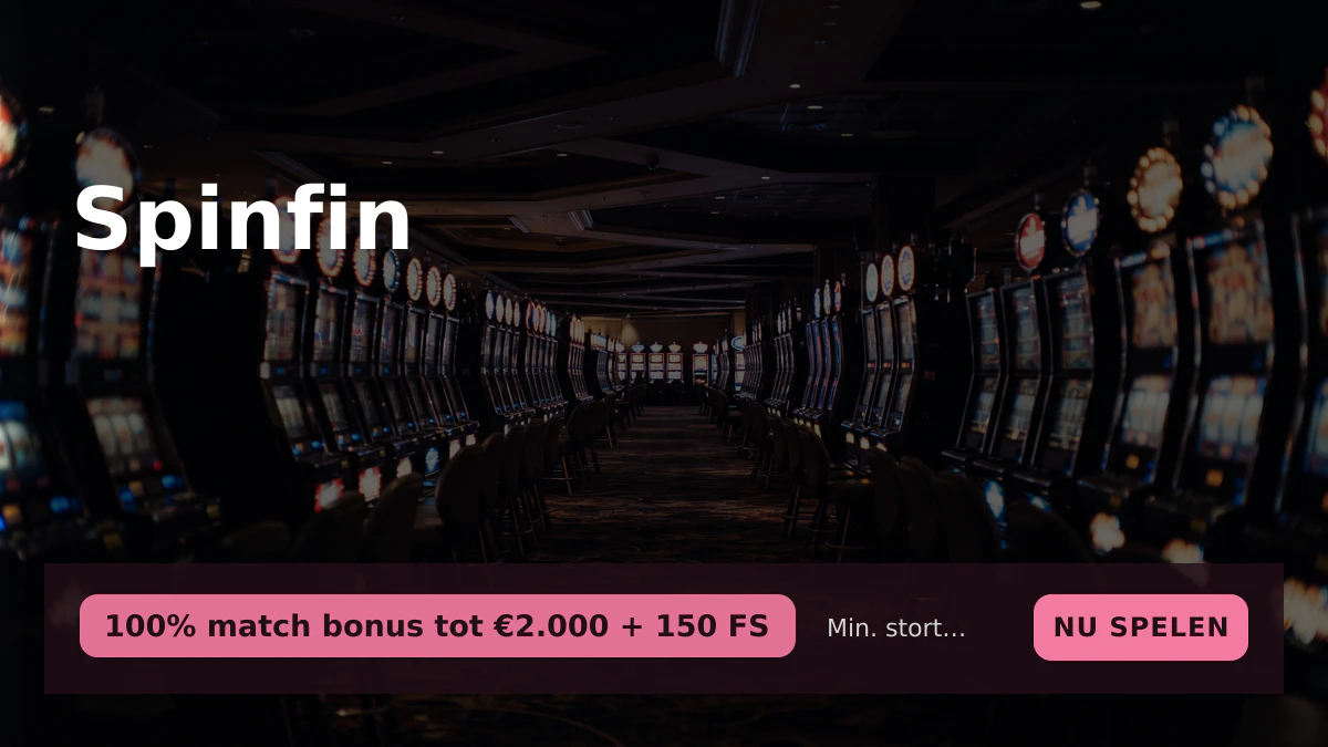 Spinfin casino — welkomstbonus 100% match bonus tot €2.000 + 150 FS, betalingen: Visa, Mastercard, Skrill, Neteller, Paysafecard