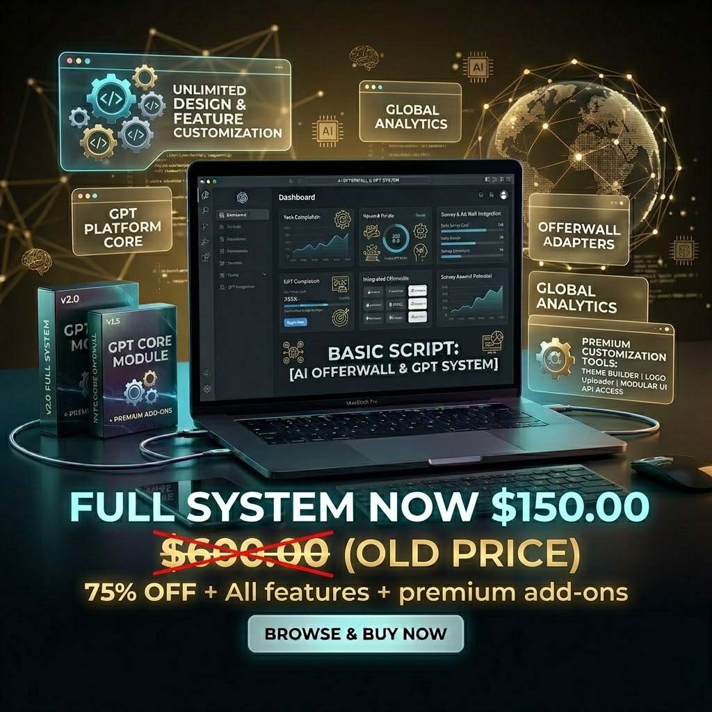 Complete GPT Full System with offerwalls