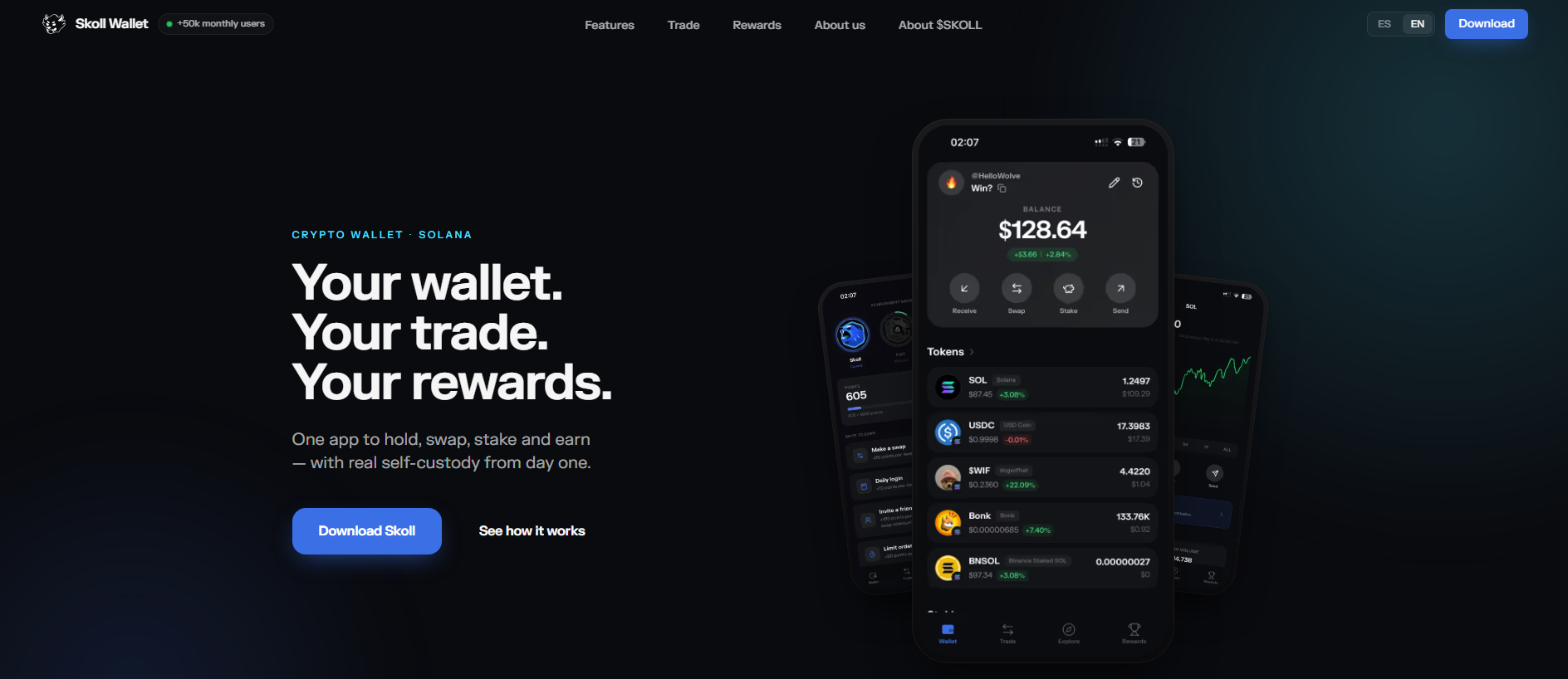 Screenshot of skollwallet.com