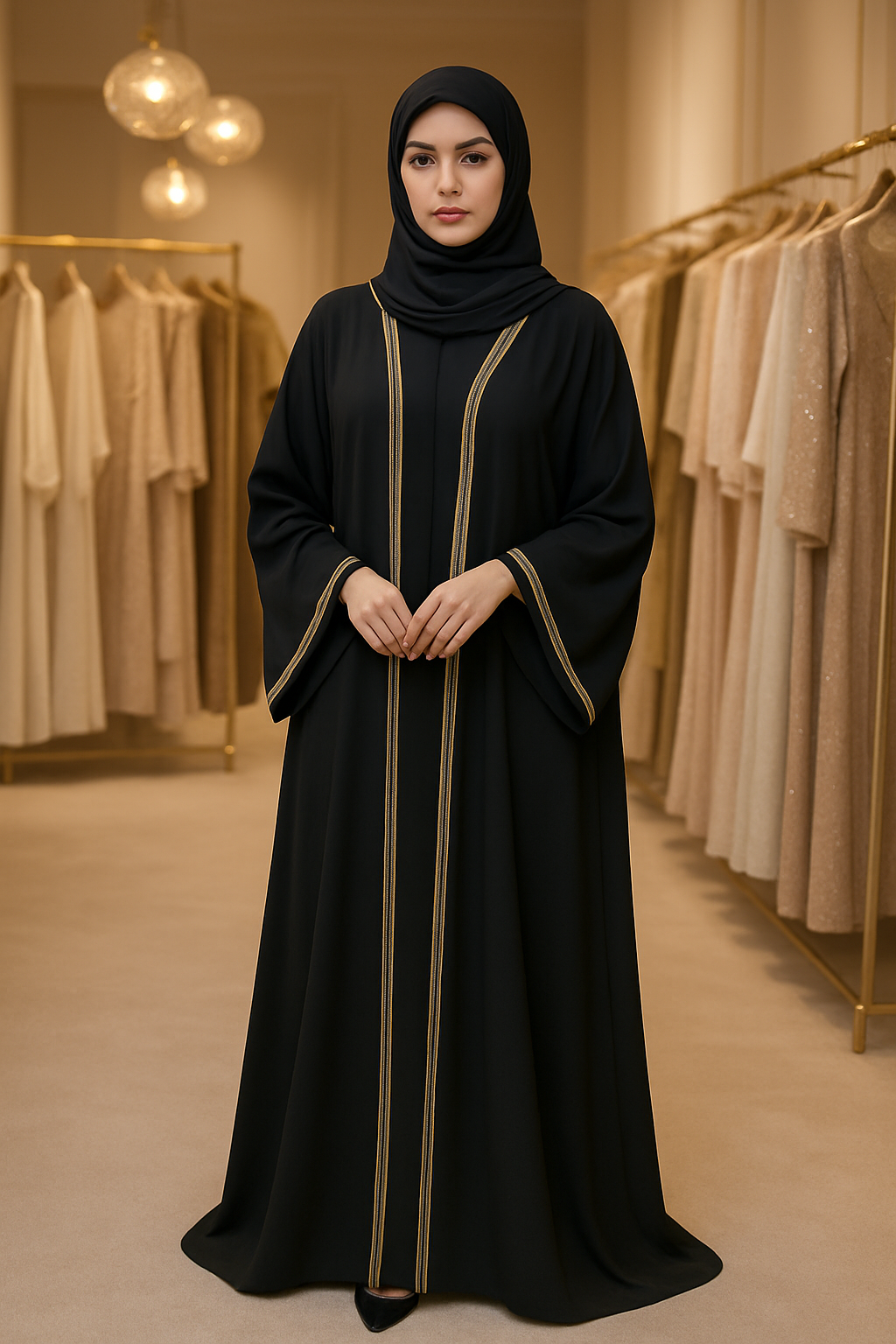 تنسيق عباية خليجية عصرية محتشمة