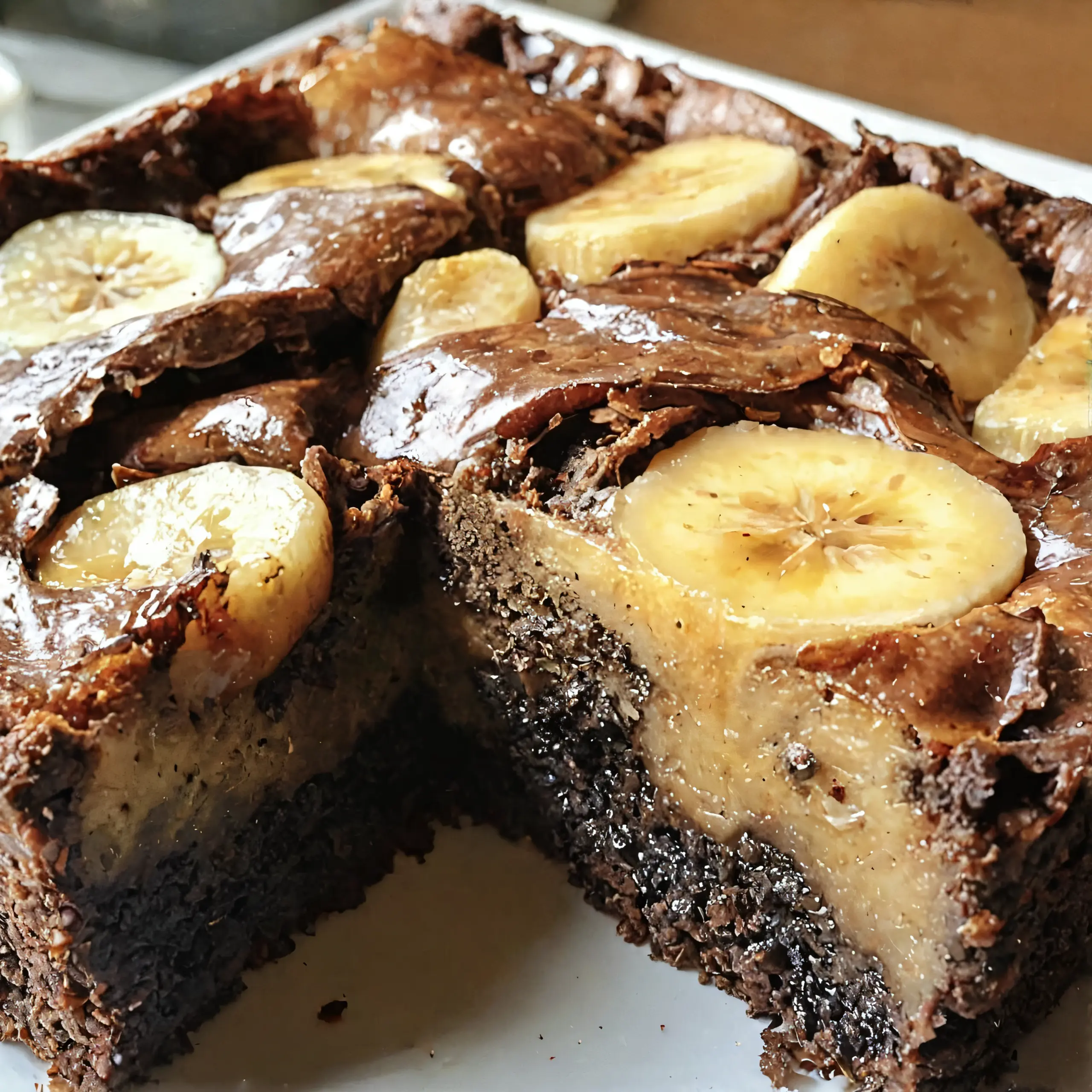 Bananen-Pudding-Brownies