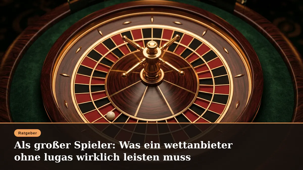 Als großer Spieler: Was ein wettanbieter ohne lugas wirklich leisten muss