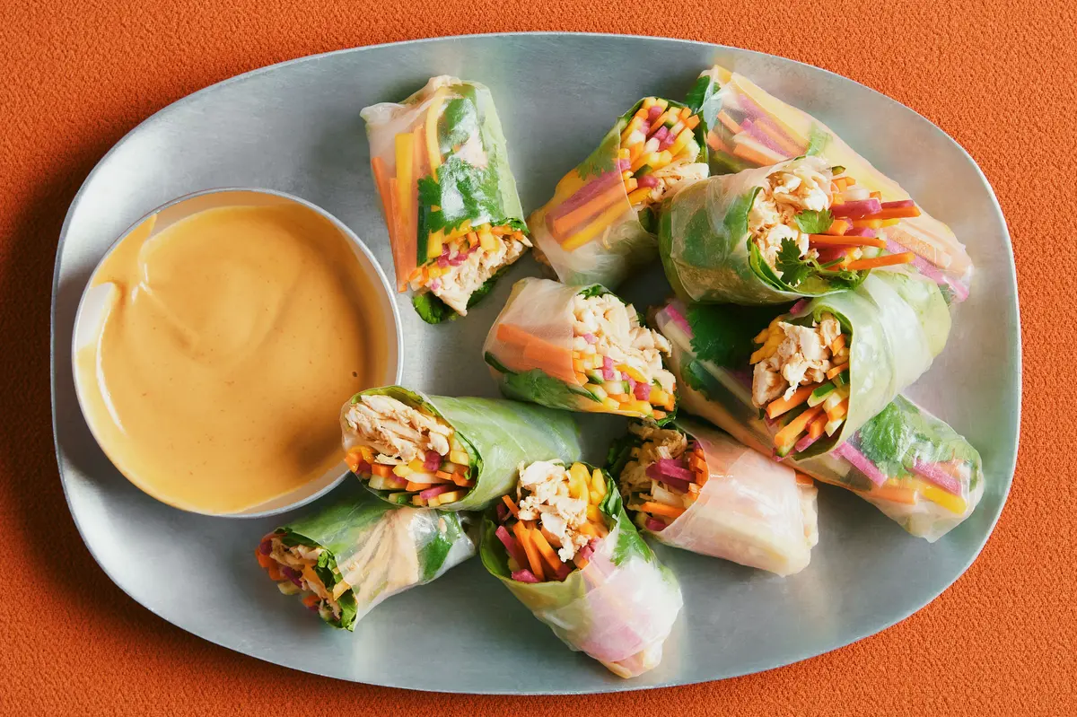 Quick and Easy Mango Chicken Summer Rolls Recipe Unveiled