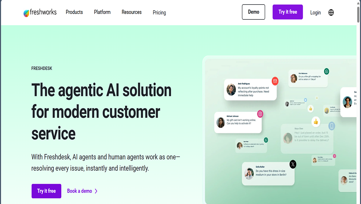 Freshdesk Interface Preview