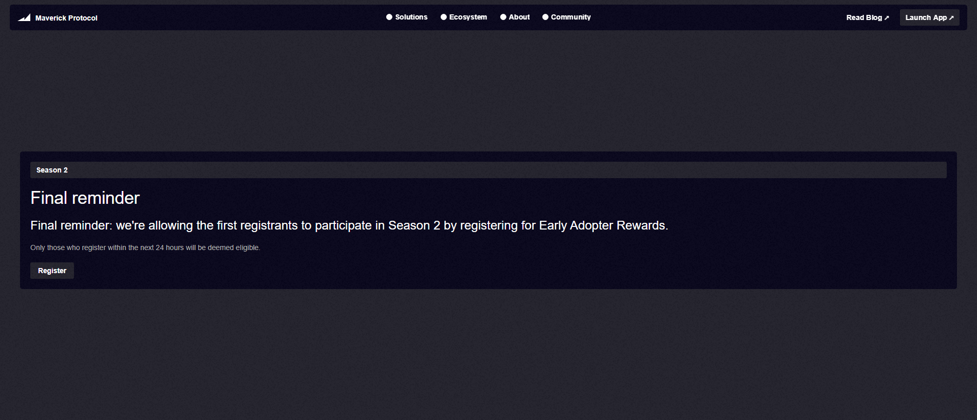 Stored capture of season2-maverickprotocol.app
