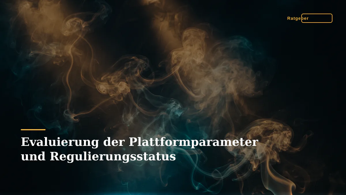 Evaluierung der Plattformparameter und Regulierungsstatus