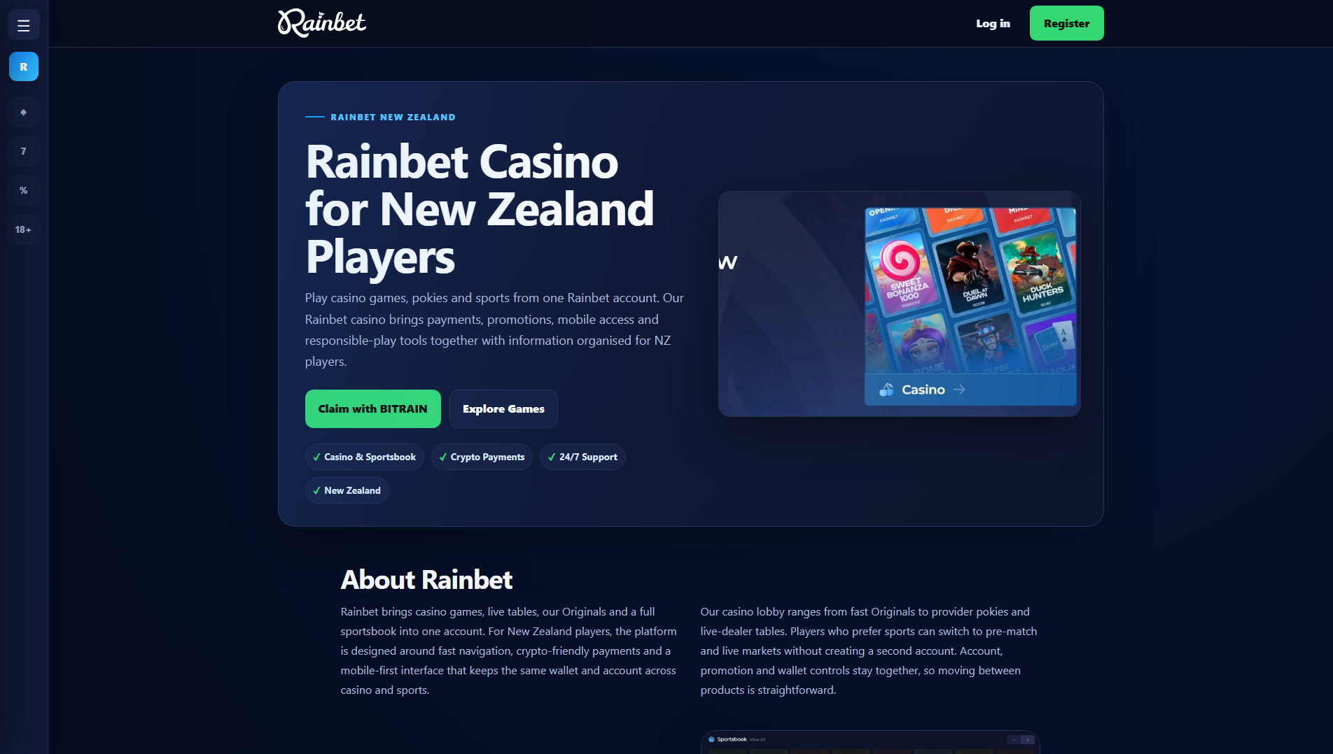 Stored capture of rainbet-casino.co.nz