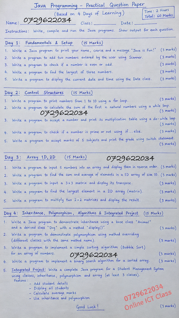Java Programming Practical Exam Sri Lanka Online ICT Classes.png