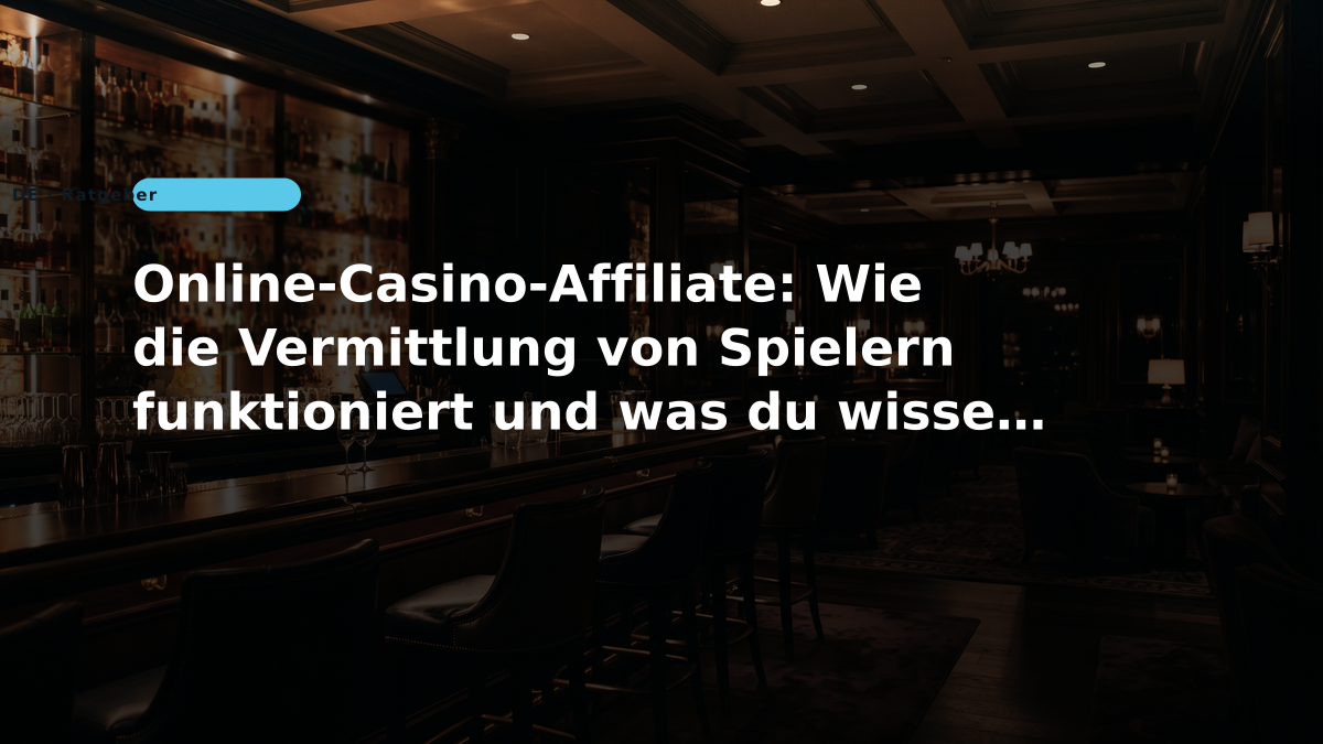 Online-Casino-Affiliate: Wie die Vermittlung von Spielern funktioniert und was du wissen solltest