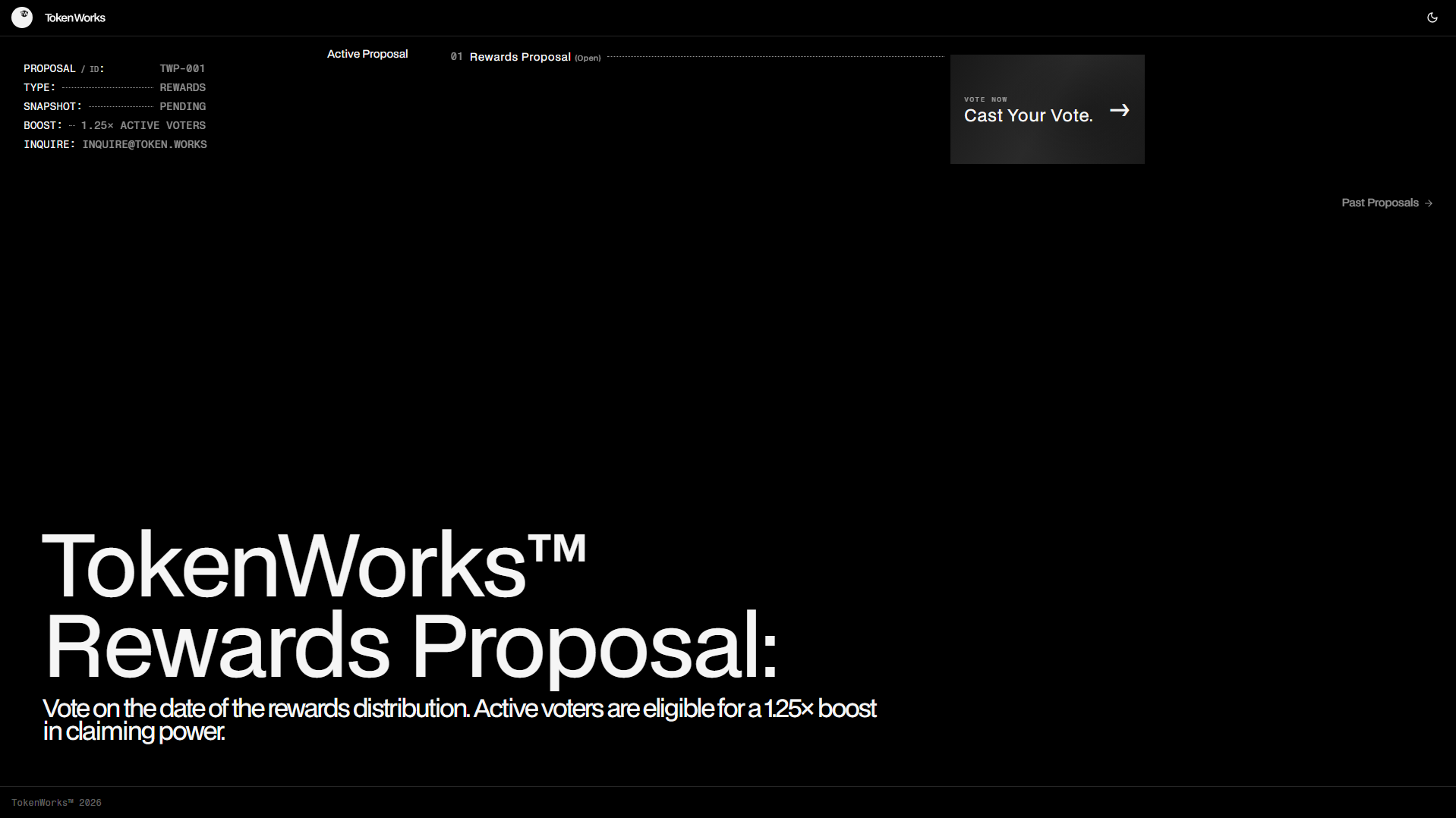 Screenshot of votes-tokenworks.com