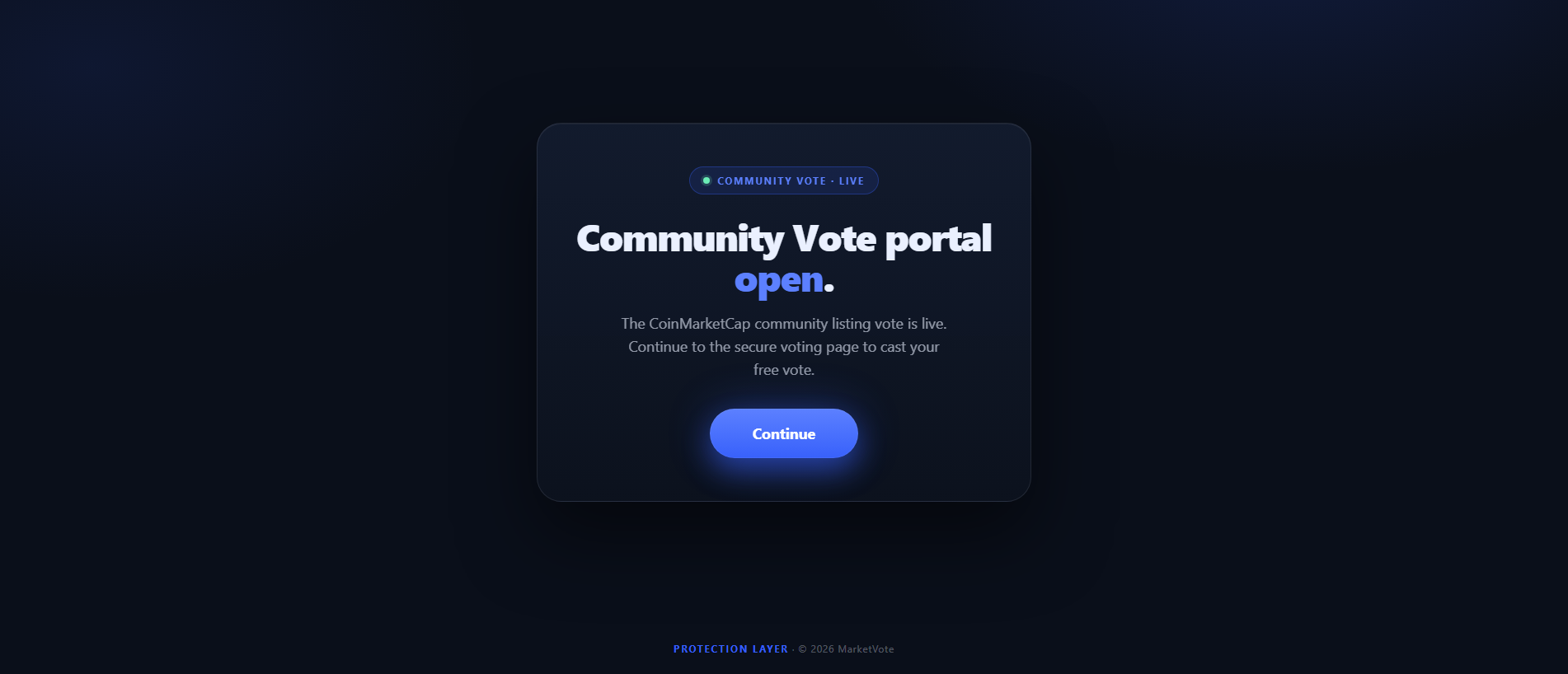 Stored capture of marketsupportvote.xyz