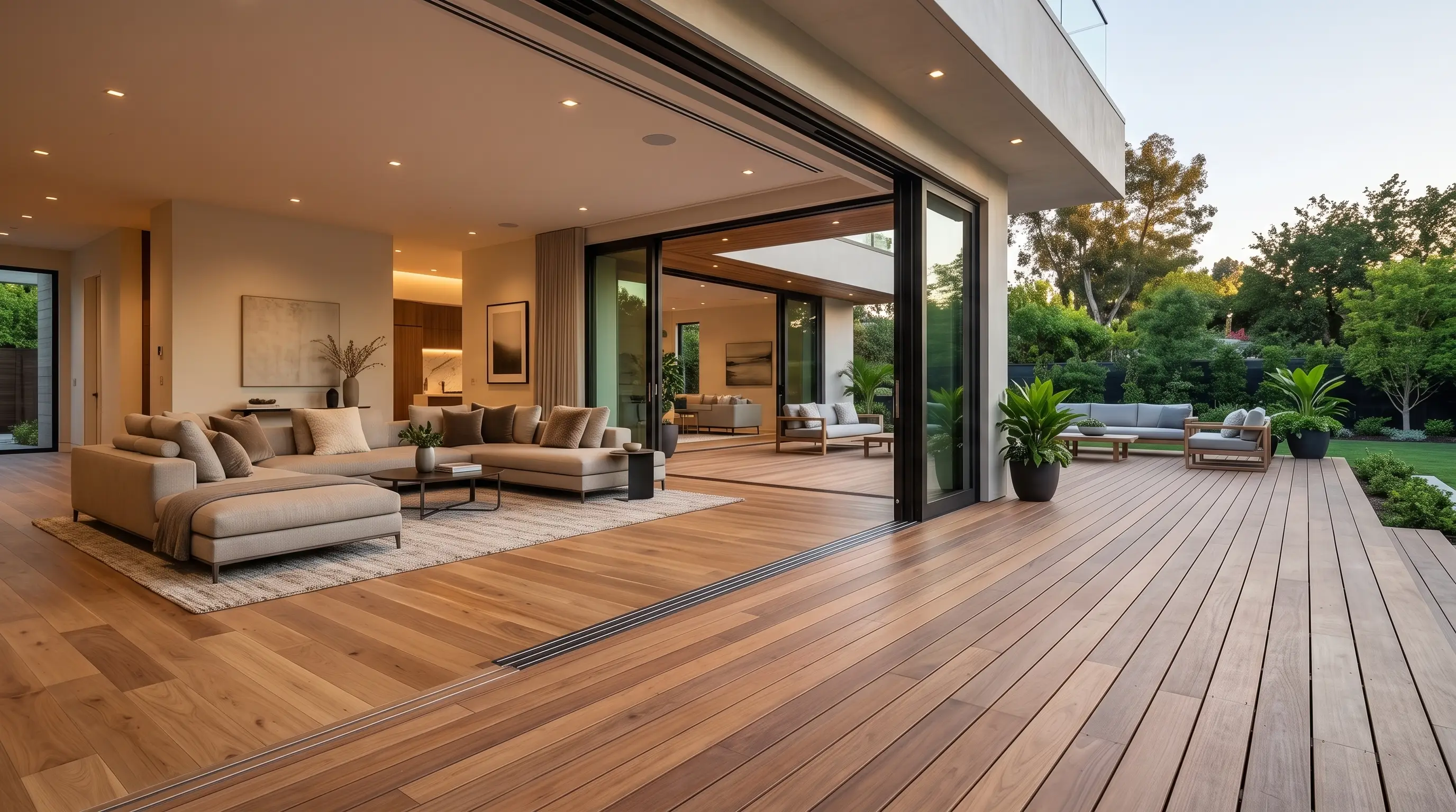 Seamless Indoor Outdoor Flush Decks