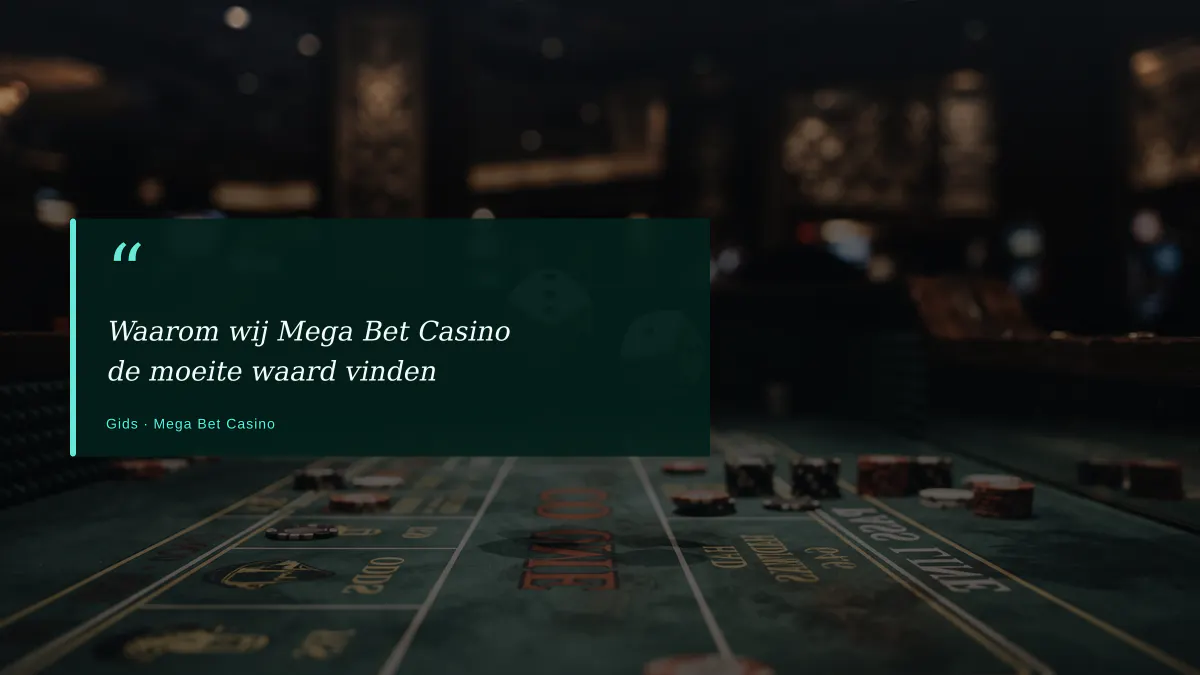 Waarom wij Mega Bet Casino de moeite waard vinden
