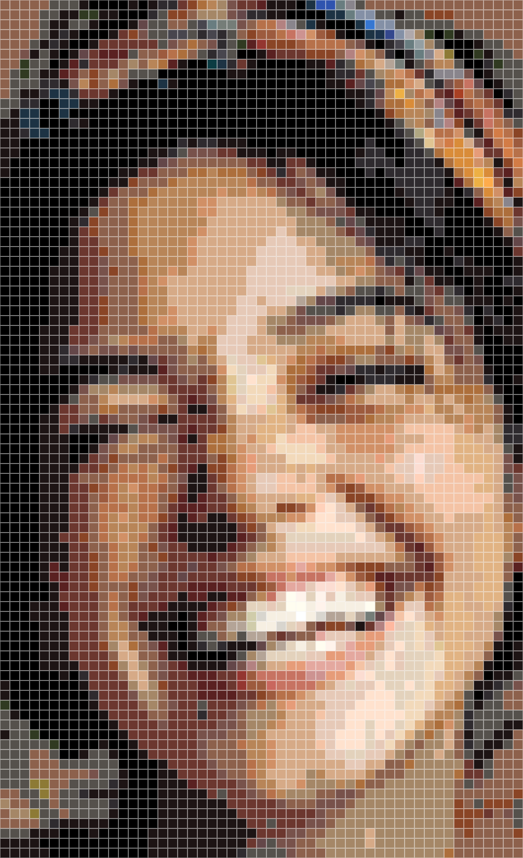 DIY Girl Portrait Perler Beads Template for Gifts