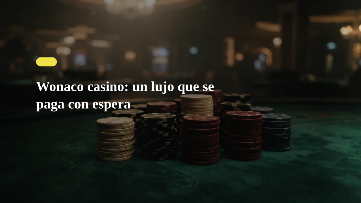 Wonaco casino: un lujo que se paga con espera