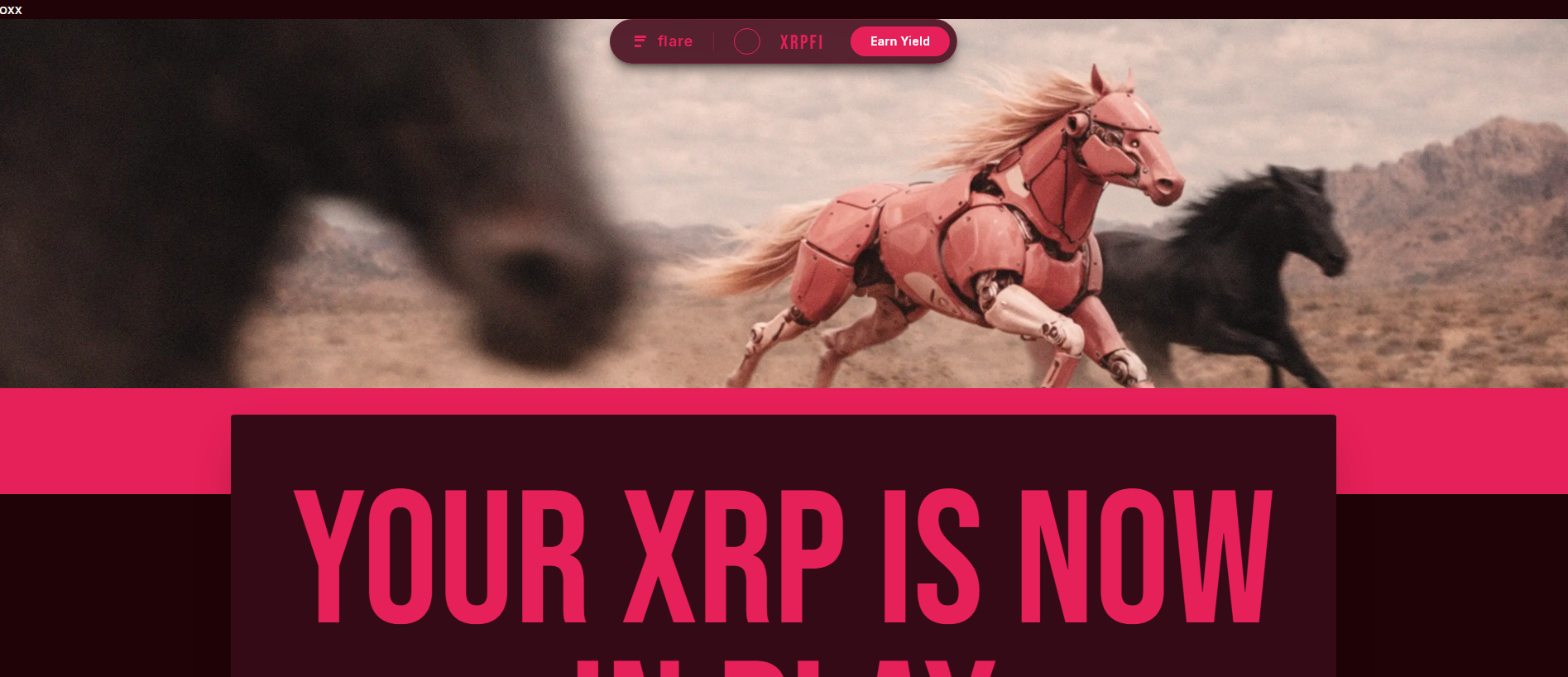 Forensic screenshot of xrp-flaress.network showing the phishing page layout