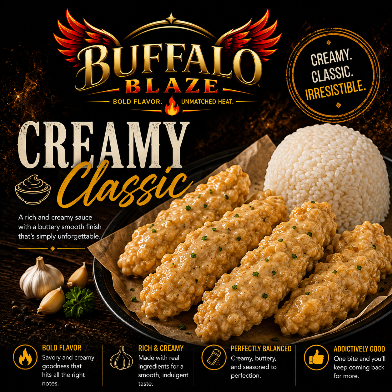 Buffalo Blaze Chicken Fingers Creamy Classic