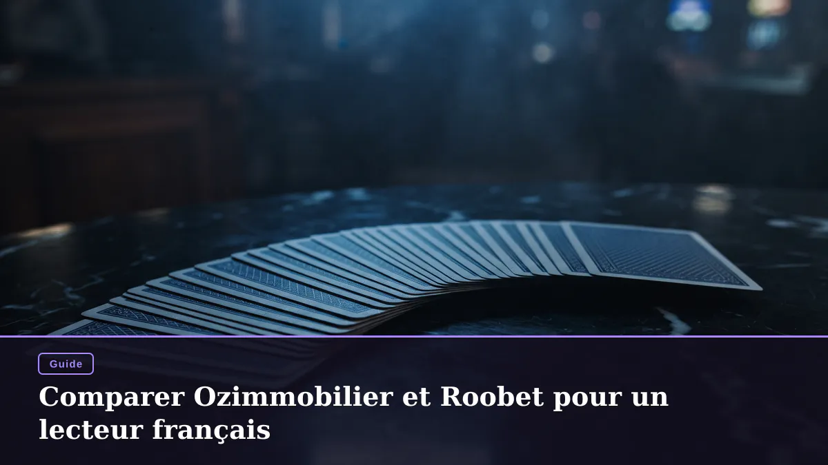 Comparer Ozimmobilier et Roobet pour un lecteur français