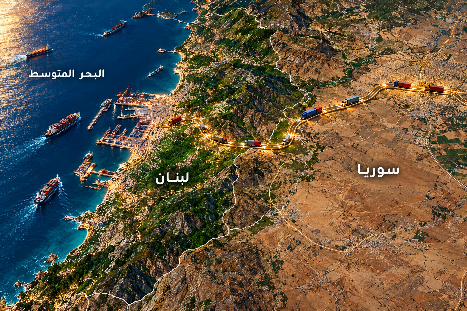 الجغرافيا تفتح أبوابها.. هل تصبح سوريا ولبنان عقدة تجارة إقليمية؟