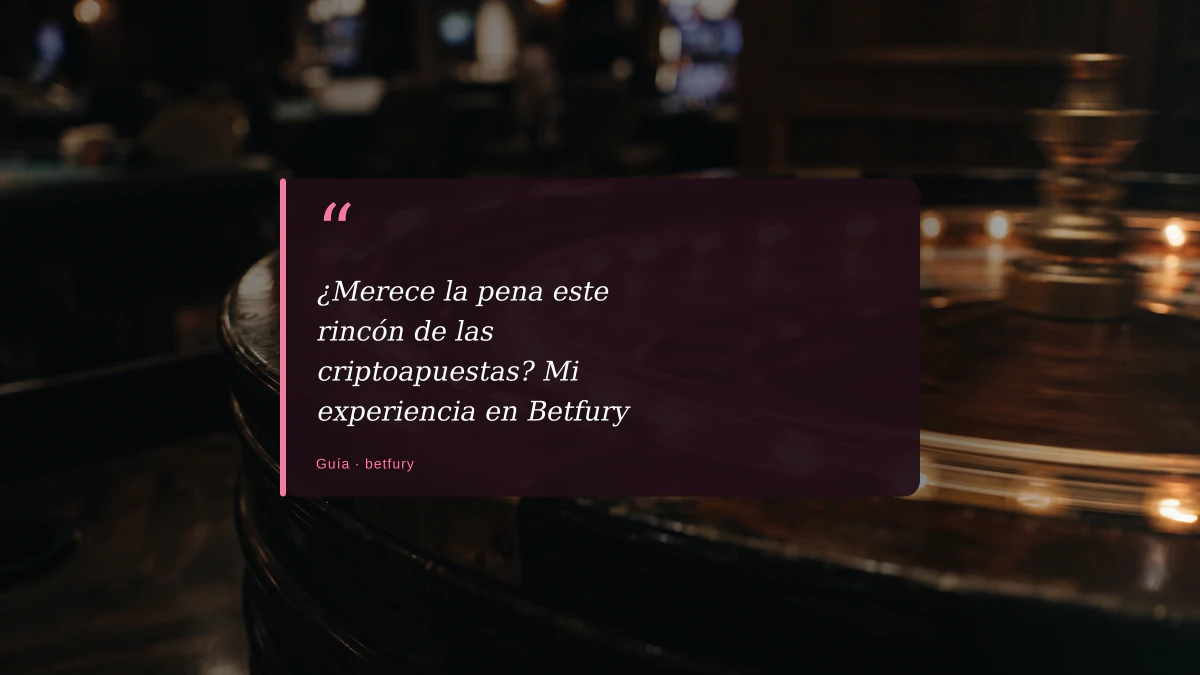 ¿Merece la pena este rincón de las criptoapuestas? Mi experiencia en Betfury