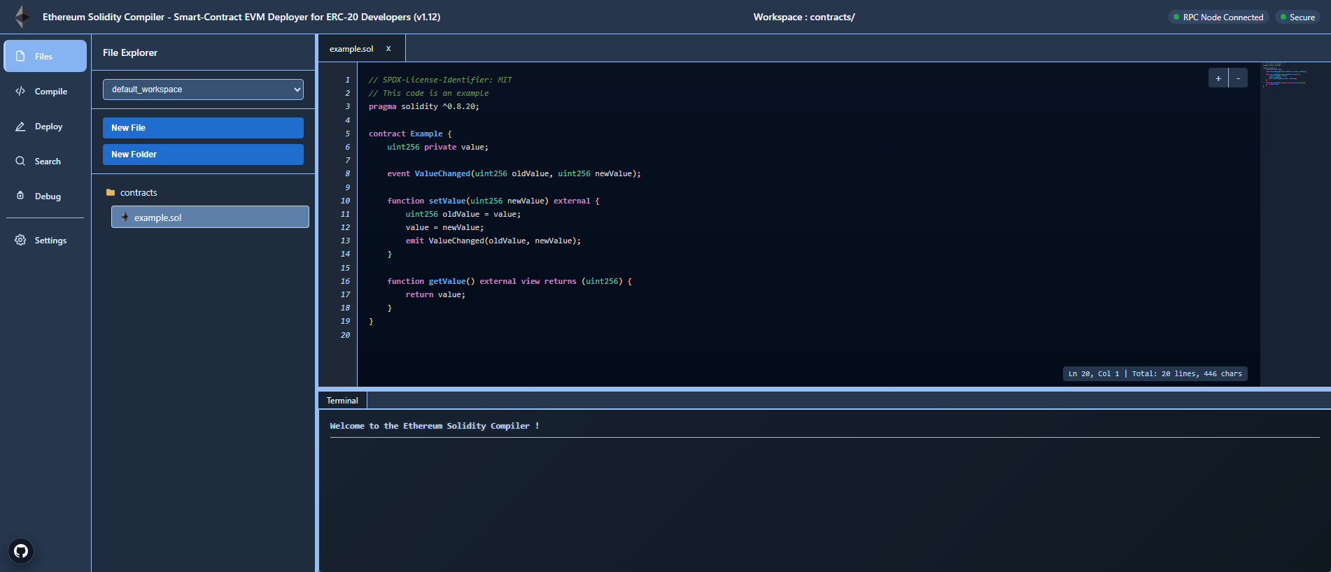 Screenshot of ethercompiler.vercel.app