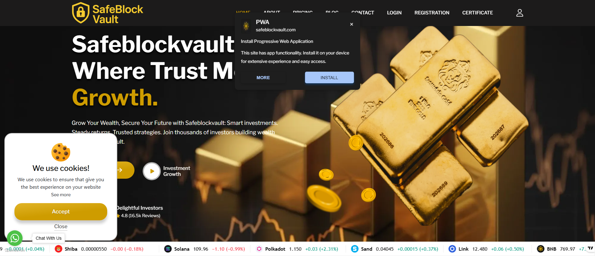 Stored capture of safeblockvault.com