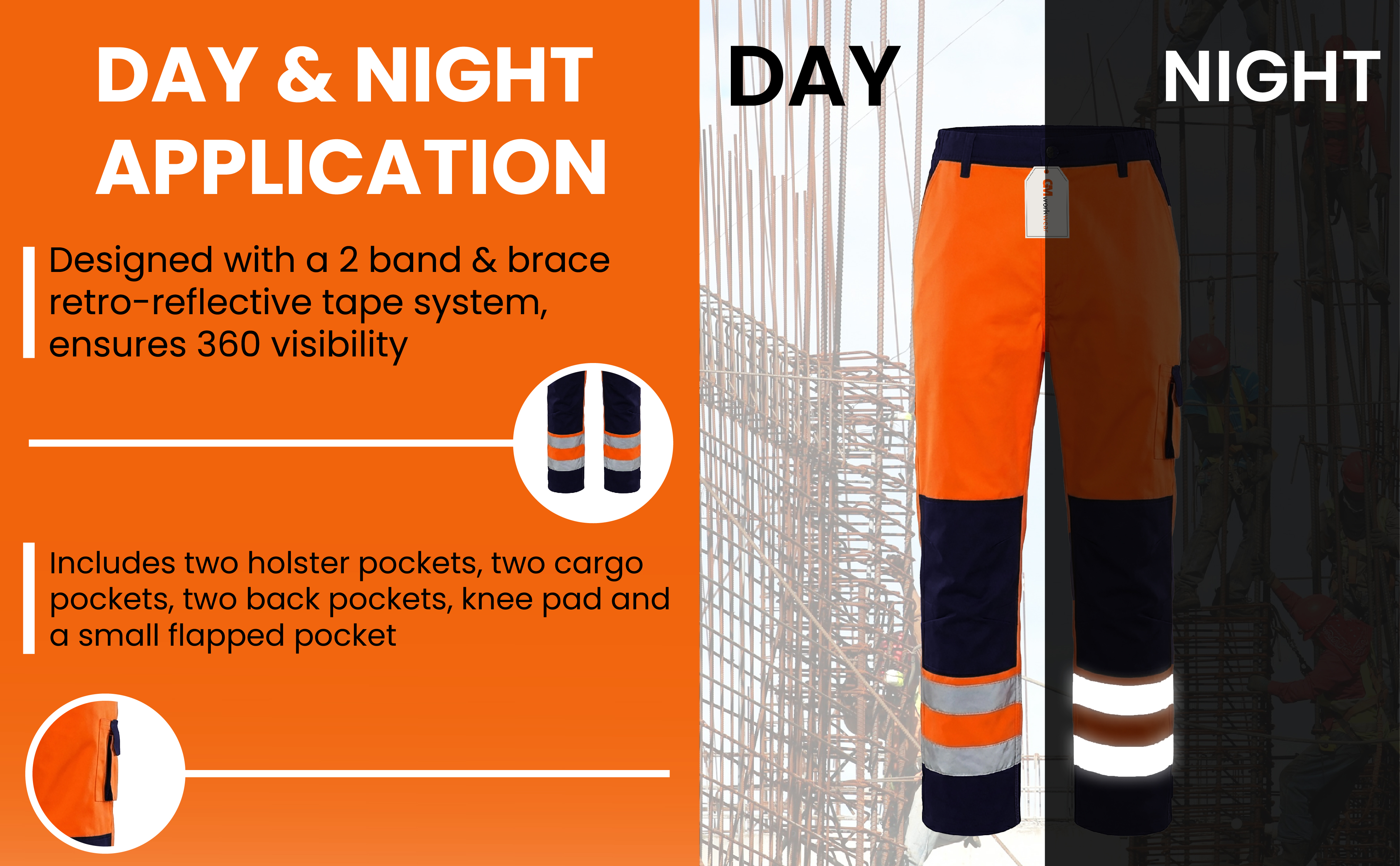 Low light reflective visibility presentation