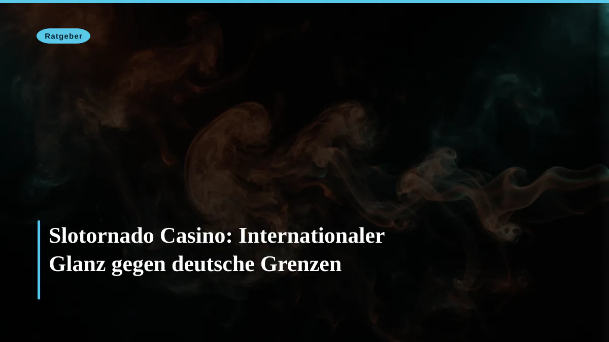 Slotornado Casino: Internationaler Glanz gegen deutsche Grenzen