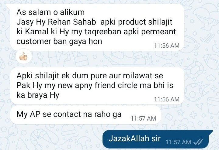 ZARVA Salajeet WhatsApp Feedback
