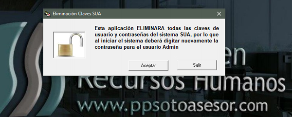 Borra clave del SUA