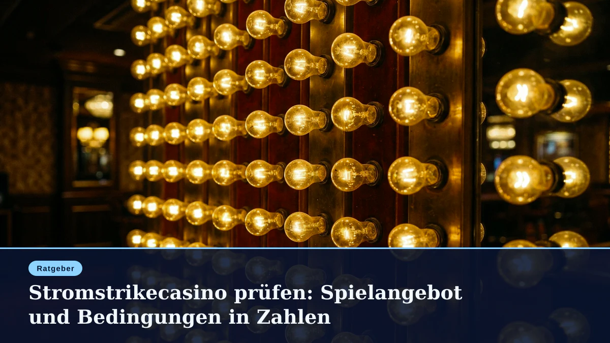 Stromstrikecasino prüfen: Spielangebot und Bedingungen in Zahlen